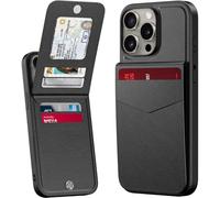 bemal for iPhone 15 Pro Max Wallet Case, Built-in Card Holder, RFID Blocking, PU Leather Kickstand, Magnetic Closure, Durable Shockproof Phone Cover for Women and Men, 6.7", Black