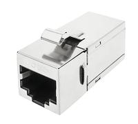 BeMatik - Connector keystone RJ45 female to RJ45 female Cat.6 FTP compact metallic