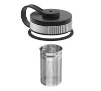 BeMaxx Drinking cap replacement lid for Wide Mouth ACTIVE FLASK drinking bottles any size (950ml, 680ml, 530ml, 410ml) | BPA free leak proof drinking sport cycling - Lid with Tea-Infuser Wide Mouth