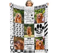 Bemaystar Dog Memorial Gifts - Personalised Dog Blanket for Loss of Dog- Pet bereavement gifts, Sympathy Gift, Healing Gift for Pet Loss
