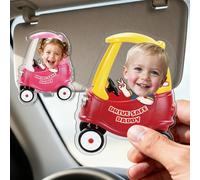 Bemaystar Drive Safe Daddy Car Visor Clip - Customized Car Photo Cute Holder with Babies Face - Personalised Kid Picture Car Visor Picture Frame