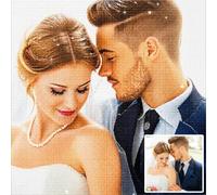 Bemaystar Personalised Diamond Painting Kits - Custom Diamond Painting,5d Diamond Painting Diamond Art Kits for Adults,DIY Full Drill Embroidery Gifts for Home Decor 19.6x19.6inch-50x50cm