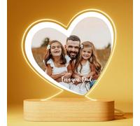 Bemaystar Personalised Gifts for Dad - Custom Photo&Text Photo Frame, Personalised Christmas Anniversary Birthday Dad Gifts from Daughter Son Wife Kids