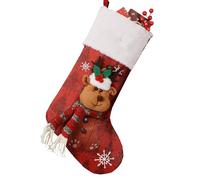 Bemaystar Personalized Christmas Stockings - Custom Family Christmas Stockings with Name, 18"x6" 3D Reindeer Xmas Stocking for Family Holiday Christmas Party Decor (No.033)