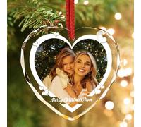 Bemaystar Personalized Crystal Christmas Ornaments with Photo,Custom Christmas Ornament,Personalized Christmas Ornaments 2025,Bridal Shower Gifts for Bride