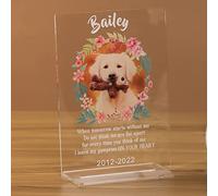 Bemaystar Personalized Dog Memorial Gifts Lost Dog Sympathy Gifts Pet Memorial Gifts Pet Loss Gifts Cat Memories Plaques Custom Cat Dog Picture Memory Frame Gifts