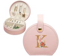 Bemaystar Travel Jewellery Box, Small jewellery box,Initial Jewellery Box,Gifts for Women,Travel gifts, Birthday Gift for Women,Girls,Friends