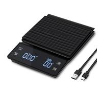Bemece Digital Coffee Scale with Timer,0.1g/3KG High Precision Kitchen Scale with Large LED Display, Electronic Espresso coffee Weighing Scales(Type C charging cable)