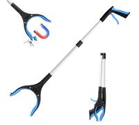 Bemece Grabber Stick, Magnetic Helping Hand Grabber, Rotating 360°Litter Picker for Adults, Disabled, Elderly-Blue, 1PC(83cm/32.65’’)