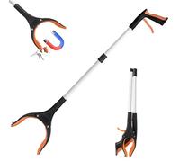 Bemece Grabber Stick, Magnetic Helping Hand Grabber, Rotating 360°Litter Picker for Adults, Disabled, Elderly-Orange, 1PC（83cm/32.65''）