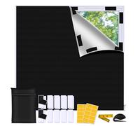 Bemece Portable 100% Blackout Blind, No Drill Blinds Blackout for Windows Fits Any Size Shape, for Bedroom, Nursery, Loft, RV, with Strong adhesive and Velcro-200 * 145