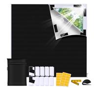 Bemece Portable 100% Blackout Blind, No Drill Blinds Blackout for Windows Fits Any Size Shape, for Bedroom, Nursery, Loft, RV, with Strong adhesive and Velcro-250 * 145