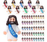 Bememo 25 Pcs Little Jesus Figures Original Design Mini Jesus Figures Toys for Hide and Seek Religious Party Favors Easter Stuffers Sunday School Baptism Gifts