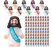 Bememo 50 Pcs Little Jesus Figures Easter Jesus Christ Toys Mini Religious Figures to Hide and Sunday School Religious Party Favors Baptism Gifts for Easter Egg Stuffers(Pattern)