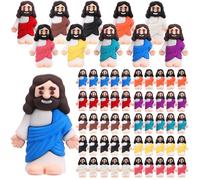 Bememo 50 Pcs Mini Jesus Figures Original Design Jesus Toys Little Figures to Hide and Seek Sunday School Religious Easter Party Favors Gift