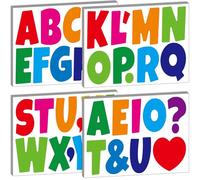 Bemeol Letter Stickers 210 Pcs 4 inch Bulletin Board Letters for Classroom Alphabet Poster Board Letters Cutouts for Bulletin Board Display Home Decor(Colorful)