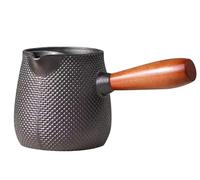 Beminh Cast Iron Teapot with Infuser - Tea Kettle, Loose Leaf Tetsubin with Wood Handle,Warm Milk Wine Tea Coffee Kitchen Elegant Pot 20 oz (0.6 liters)