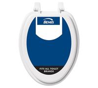 Bemis 1400TTA 000 Economy Toilet Seat, Elongated, Durable Enameled Wood, White