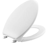 Bemis 1900SS 000 Commercial Toilet Seat with Self Sustaining Hinge, White, Elongated, Plastic