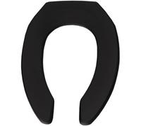 Bemis 1955CT 047 Open Toilet Seat, Black, Elongated