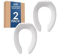 Bemis 1955CT2P 000 Open Toilet Seat, White, 2-Pack Elongated