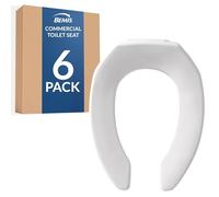 Bemis 1955CT6P 000 Toilet Seat, White, 6-Pack Elongated