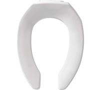 Bemis 1955SSTFR 000 Toilet Seat Elongated Open Front Less Cover, White