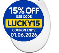 Bemis 2850 Buxton STA-TITE Round White Toilet Seat