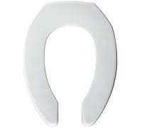 BEMIS 3L2155T 000 Medic-Aid 3 Lift Raised Open Front Plastic Toilet Seat ELONGATED Long Lasting Solid Plastic White