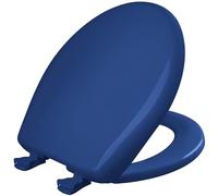 Bemis 7B200SLOWT 364 Toilet Seat Will Slow Close, Never Loosen and Easily Remove, Round, Plastic, Colonial Blue