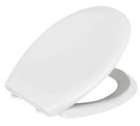 Bemis Arona Soft Close Toilet Seat. Top Fixing Seat, with Quick Release for Easy & Hygienic Cleaning. White Toilet Seat with Adjustable Plastic Hinges. Universal, Oval Shape