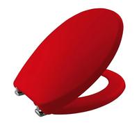 BEMIS Buxton Ultra-Fix Thermoplastic Chicago Red Toilet Seat. WC Seat That Will Not Loosen and Fits Most Toilets | Adjustable Chrome Hinges | Thermoplastic | Easy Installation