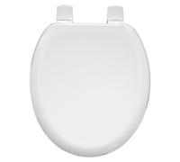 BEMIS Chicago White Toilet Seat Wooden Toilet Seat with Water Based Pa