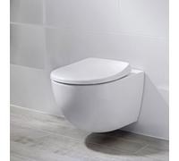 Bemis Classic Oval Toilet Seat Soft Close Click & Clean White Plastic