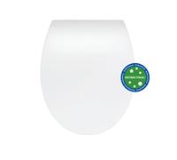 BEMIS Click&Clean® Slim Soft Close Toilet Seat - Matt White | Top Fixing White Toilet Seat, with Quick Release Click & Clean Technology | Steel Hinges | Universal | Slim Design