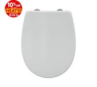 BEMIS Click&Clean® Classic Soft Close Toilet Seat with Quick Release Technology - Top Fix, White, Steel Hinges, Universal, Oval Shape