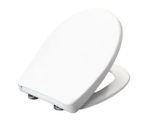 BEMIS Click&Clean® Classic Soft Close Toilet Seat with Quick Release Technology - Top Fix, White, Steel Hinges, Universal, Oval Shape
