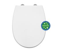 Bemis Click & Clean Silence Soft Close Oval Toilet Seat White Plastic Top Fix