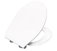 BEMIS Click&Clean® Slim Soft Close Toilet Seat - Matt White | Top Fixing White Toilet Seat, with Quick Release Click & Clean Technology | Steel Hinges | Universal | Slim Design