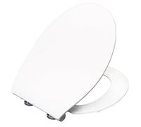 BEMIS Click&Clean® Slim Soft Close Toilet Seat. Top Fix Toilet Seat, with Quick Release Click & Clean Technology. White Toilet Seat with Steel Hinges, Universal, Slim Design