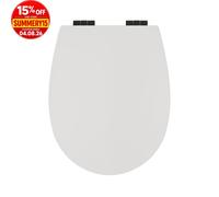 Bemis Hudson Soft Close Toilet Seat Matt White Oval
