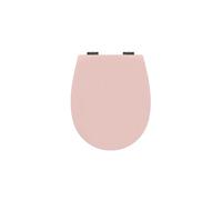BEMIS Hudson Ultra-Fix Matt Toilet Seat - Rose. Wooden Toilet Seat with Water Based Paint for Easy Clean. Adjustable Matt Black Hinges, Universal & Easy Installation