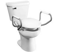 Bemis Independence R85300ARM 000 Clean Shield 3" Elevated Plastic Toilet seat with Weight Bearing Support Arms, Round, White
