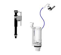 Bemis Lodore Flush Valve & Bruar Fill Valve, Adjustable Flush Volume, Dual Flush 3/6L Suitable for Side and Front Flush Button. Adjustable Side and Front Lever. WRAS Approved