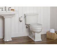 Bemis Pure Care 500 Soft Close Toilet Seat, 5cm Raised Toilet Seat, Adjustable Plastic Hinges, White Duroplast Toilet Seat, Ultra-Fix Simple Toilet Seat