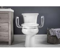 Bemis Pure Care® 750 Plus Raised Toilet Seat with Handles. 7.5cm Raised Toilet Seat with Support Arms & Anti-Slip Bumpers. Plastic Toilet Seat, Ultra-Fix® Easy Installation