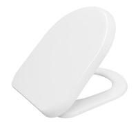 Bemis San Remo Thermoset Plastic Slow Close D-Shape Toilet Seat White Ceramic Shine Stainless Steel Hinges One Colour (One Size)