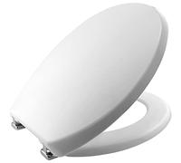 Bemis White Tecnoplast Toilet Seat with Plastic Hinge