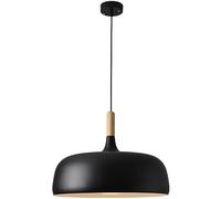 BEMITH Nordic Style Restaurant Pendant Lamp Black Metal Chandelier Wood Creative Simplicity Lighting Fixtures Adjustable Hanging E27 BASE Decorateive Lights For Kitchen Island Bedroom Study Dining