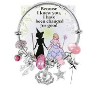 BEMKWG Witch Bracelet Good Merch Stuff Elphaba Galinda Friendship Braclet Crown Magic Wand Witch Hat Charms Jewelry Accessories Kawaii Women Matching Bangle, Gift for The Fans, 0.39 x 0.39 x 0.39